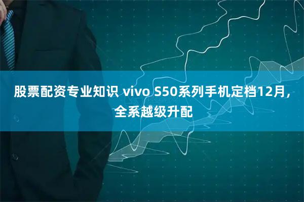 股票配资专业知识 vivo S50系列手机定档12月, 全系越级升配